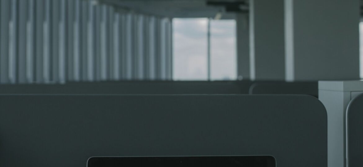 Free Laptop With Cyber Security Text on the Screen Stock Photo