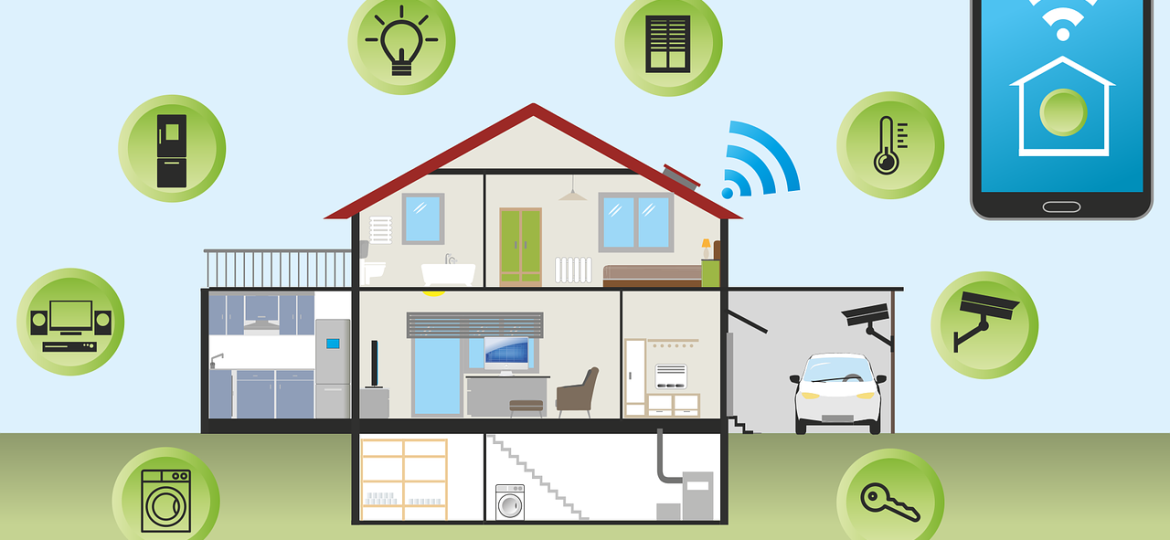 Free smart home house technology vector
