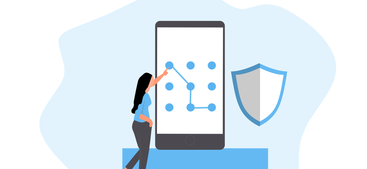 Free security pattern lock vector