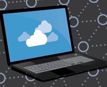 Free cloud computer backup illustration