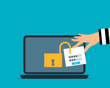 Free attack unsecured laptop vector