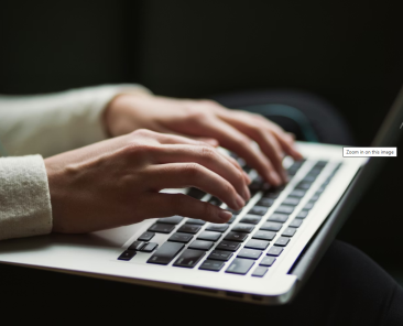 Person using laptop photo