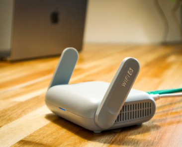 white wifi router